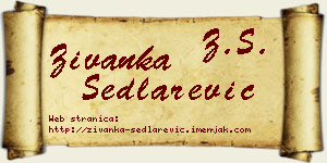 Živanka Sedlarević vizit kartica